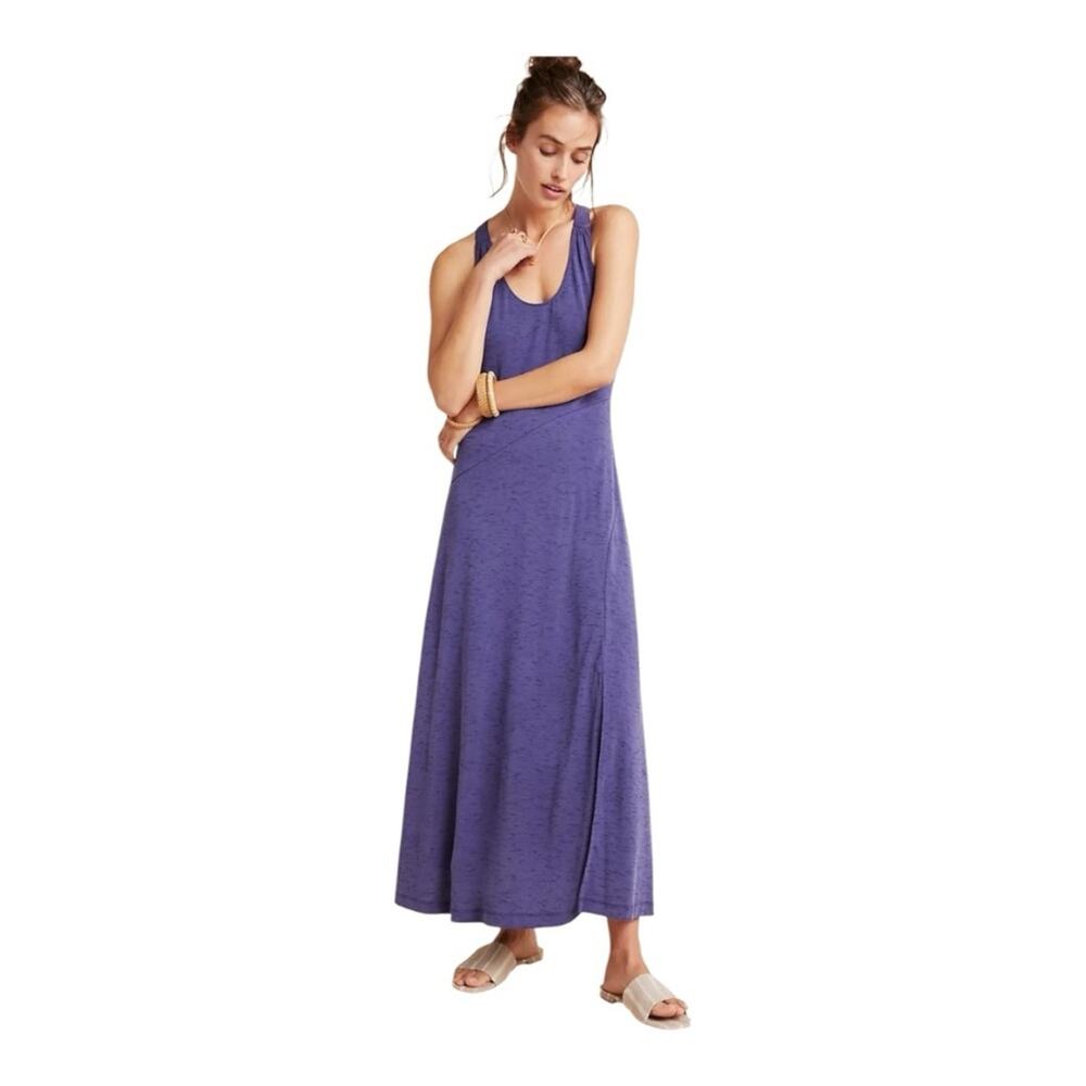 Anthropologie Maeve size small blue corset back maxi dress halter - Picture 13 of 14